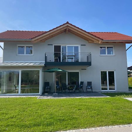 Neubau Gruener Wolpertinger Designwhg 106Qm Barrierefrei Apartment Breitbrunn am Chiemsee Bagian luar foto